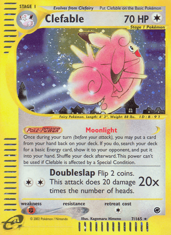 Carta Clefable 7/165 do set Expedition Base Set — Pokémon TCG | Bynx