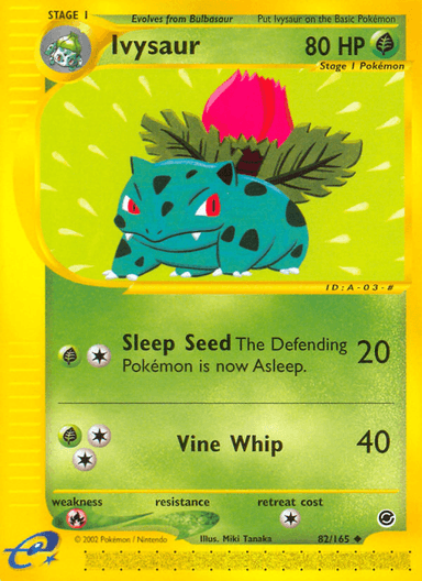 Carta Ivysaur 82/165 do set Expedition Base Set — Pokémon TCG | Bynx