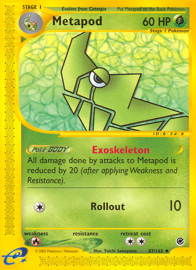Carta Metapod 87/165 do set Expedition Base Set — Pokémon TCG | Bynx