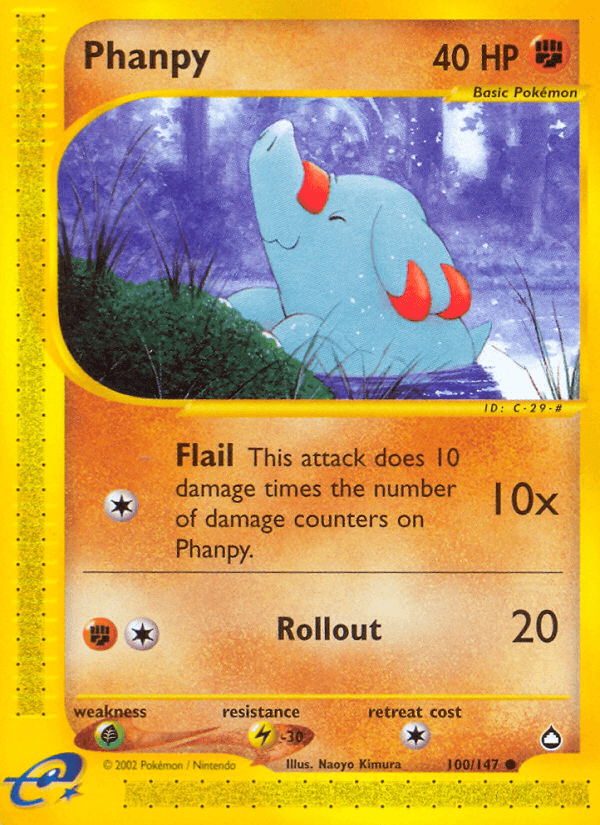 Carta Phanpy 100/147 do set Aquapolis — Pokémon TCG | Bynx