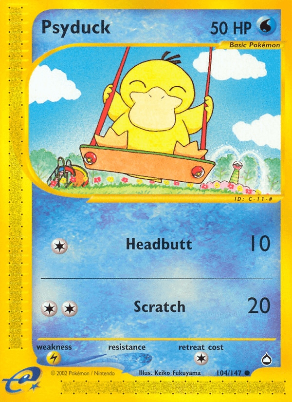Carta Psyduck 104/147 do set Aquapolis — Pokémon TCG | Bynx