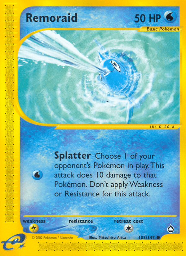 Carta Remoraid 105/147 do set Aquapolis — Pokémon TCG | Bynx