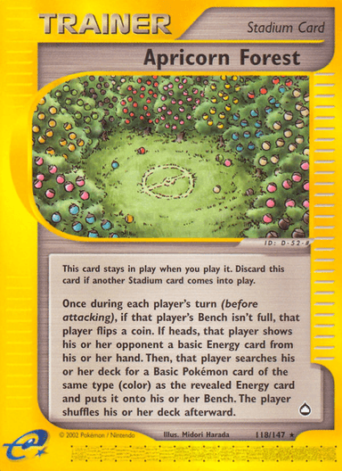 Carta Apricorn Forest 118/147 do set Aquapolis — Pokémon TCG | Bynx