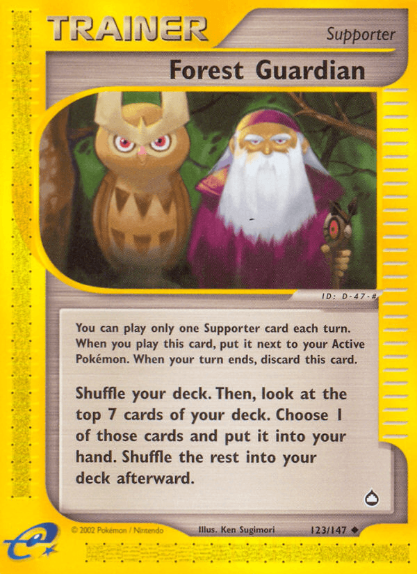 Carta Forest Guardian 123/147 do set Aquapolis — Pokémon TCG | Bynx