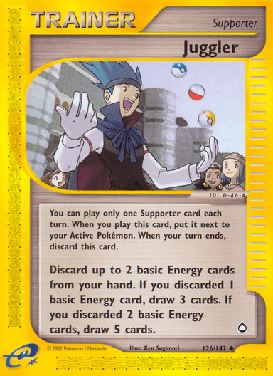 Carta Juggler 126/147 do set Aquapolis — Pokémon TCG | Bynx