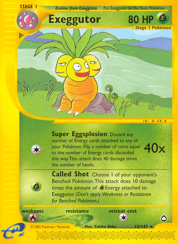 Carta Exeggutor 12/147 do set Aquapolis — Pokémon TCG | Bynx