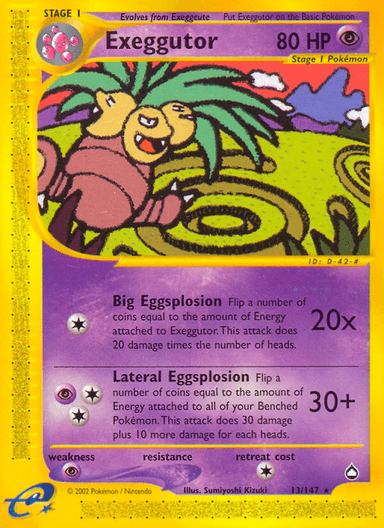Carta Exeggutor 13/147 do set Aquapolis — Pokémon TCG | Bynx