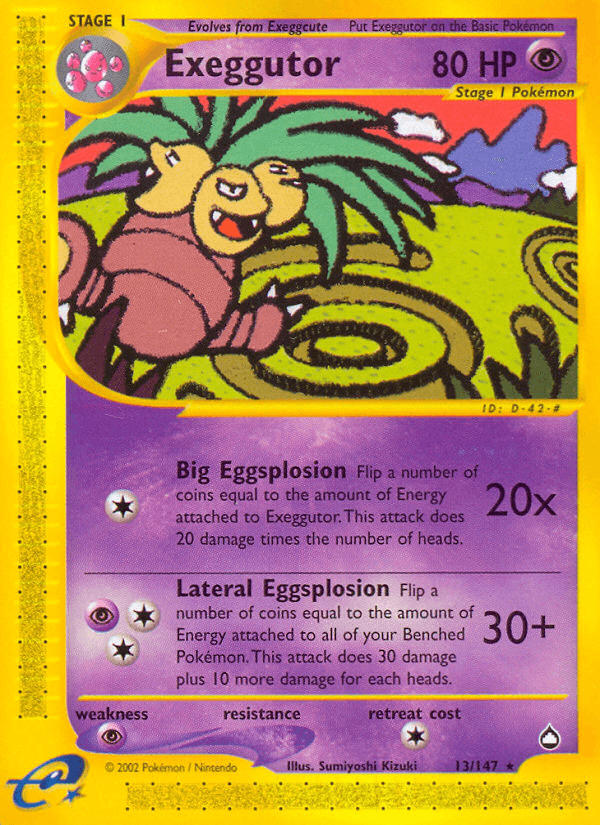 Carta Exeggutor 13/147 do set Aquapolis — Pokémon TCG | Bynx