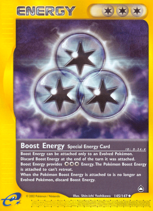 Carta Boost Energy 145/147 do set Aquapolis — Pokémon TCG | Bynx