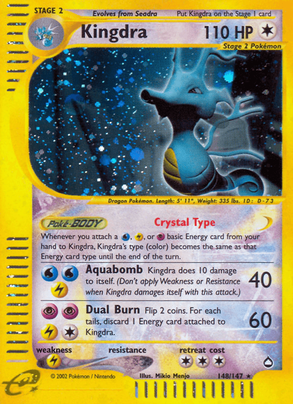 Carta Kingdra 148/147 do set Aquapolis — Pokémon TCG | Bynx