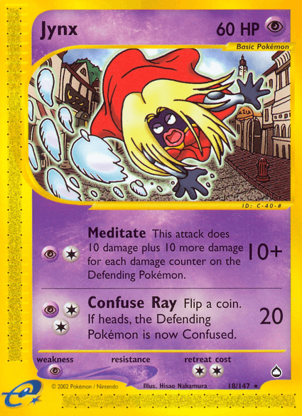 Carta Jynx 18/147 do set Aquapolis — Pokémon TCG | Bynx