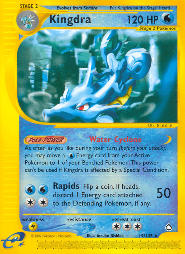 Carta Kingdra 19/147 do set Aquapolis — Pokémon TCG | Bynx