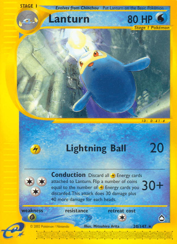 Carta Lanturn 20/147 do set Aquapolis — Pokémon TCG | Bynx