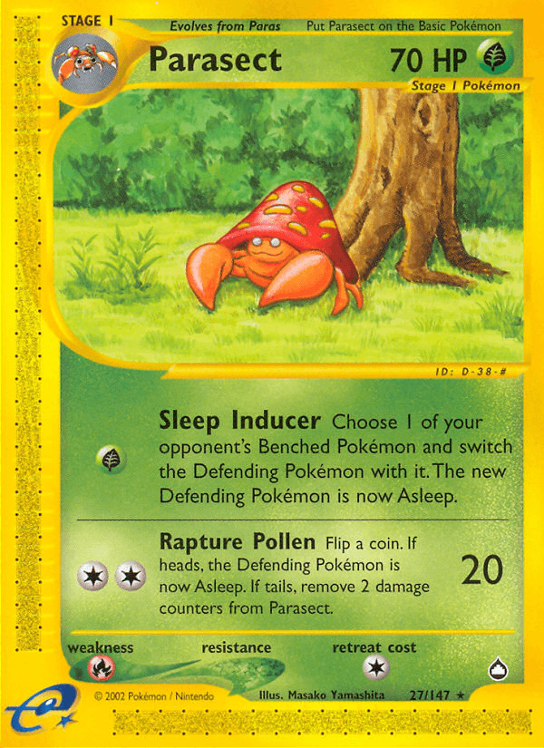 Carta Parasect 27/147 do set Aquapolis — Pokémon TCG | Bynx