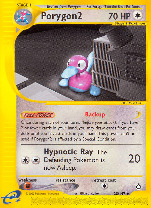 Carta Porygon2 28/147 do set Aquapolis — Pokémon TCG | Bynx