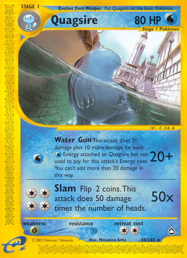 Carta Quagsire 30/147 do set Aquapolis — Pokémon TCG | Bynx