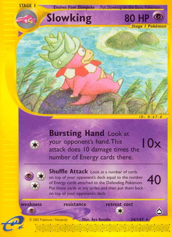 Carta Slowking 34/147 do set Aquapolis — Pokémon TCG | Bynx