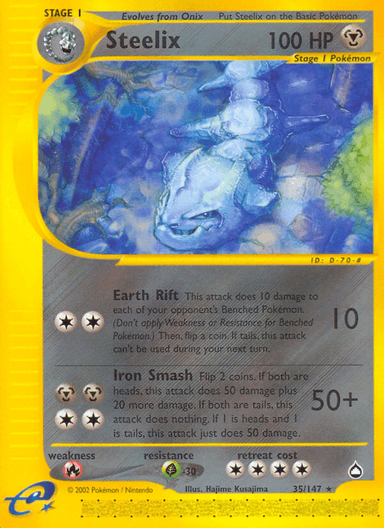 Carta Steelix 35/147 do set Aquapolis — Pokémon TCG | Bynx