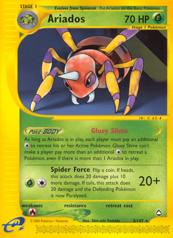 Carta Ariados 3/147 do set Aquapolis — Pokémon TCG | Bynx