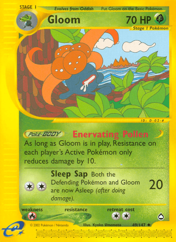 Carta Gloom 49/147 do set Aquapolis — Pokémon TCG | Bynx