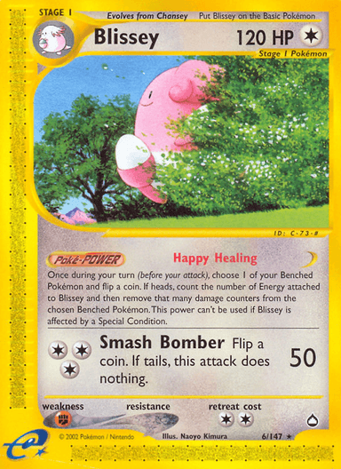 Carta Blissey 6/147 do set Aquapolis — Pokémon TCG | Bynx
