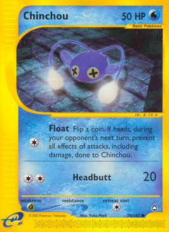 Carta Chinchou 70 do set Aquapolis — Pokémon TCG | Bynx