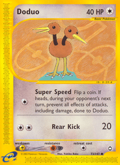Carta Doduo 73/147 do set Aquapolis — Pokémon TCG | Bynx