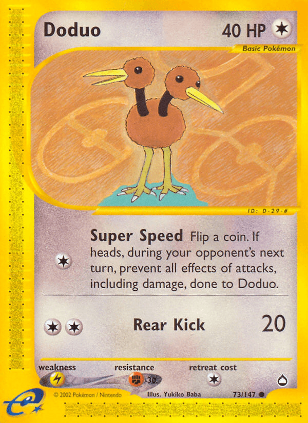 Carta Doduo 73/147 do set Aquapolis — Pokémon TCG | Bynx