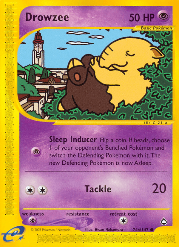 Carta Drowzee 74/147 do set Aquapolis — Pokémon TCG | Bynx