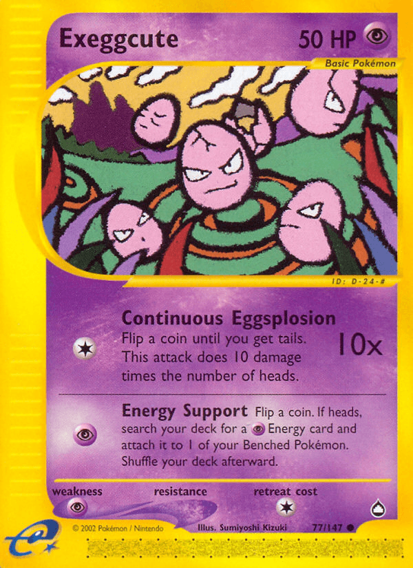 Carta Exeggcute 77/147 do set Aquapolis — Pokémon TCG | Bynx