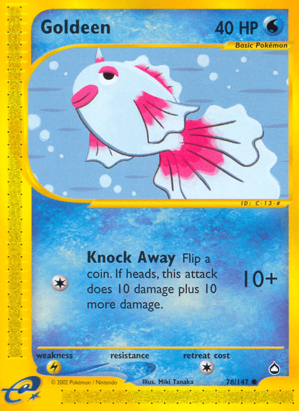 Carta Goldeen 78/147 do set Aquapolis — Pokémon TCG | Bynx