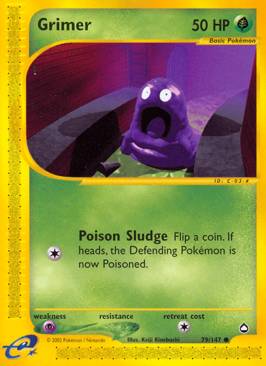 Carta Grimer 79/147 do set Aquapolis — Pokémon TCG | Bynx