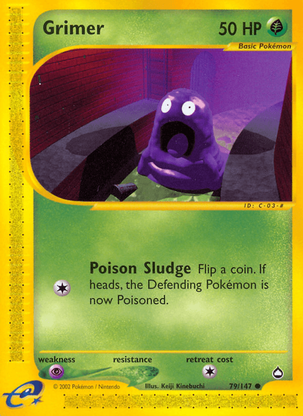 Carta Grimer 79/147 do set Aquapolis — Pokémon TCG | Bynx
