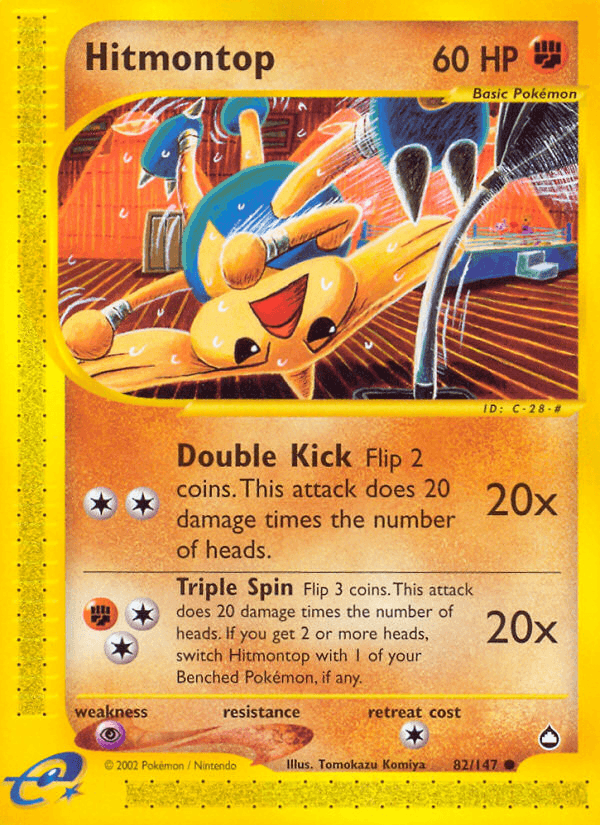 Carta Hitmontop 82/147 do set Aquapolis — Pokémon TCG | Bynx