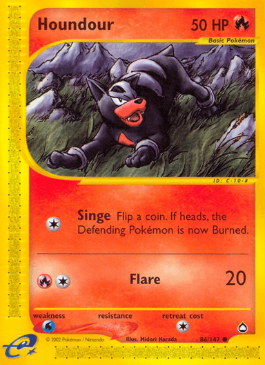 Carta Houndour 86/147 do set Aquapolis — Pokémon TCG | Bynx