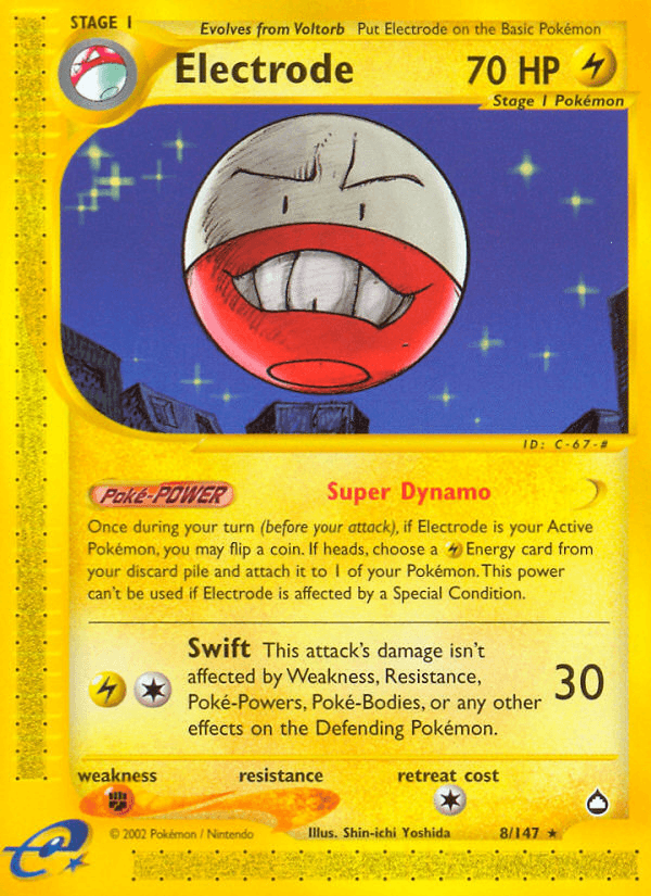 Carta Electrode 8/147 do set Aquapolis — Pokémon TCG | Bynx