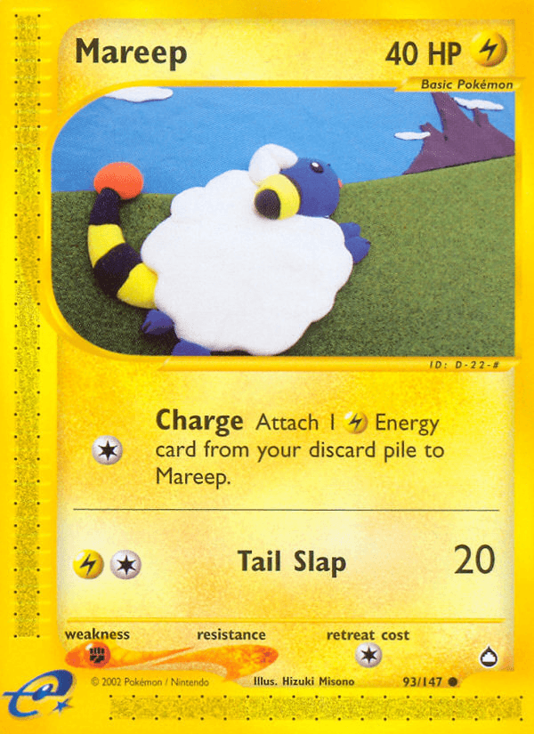 Carta Mareep 93/147 do set Aquapolis — Pokémon TCG | Bynx