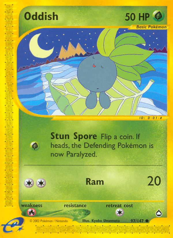 Carta Oddish 97/147 do set Aquapolis — Pokémon TCG | Bynx