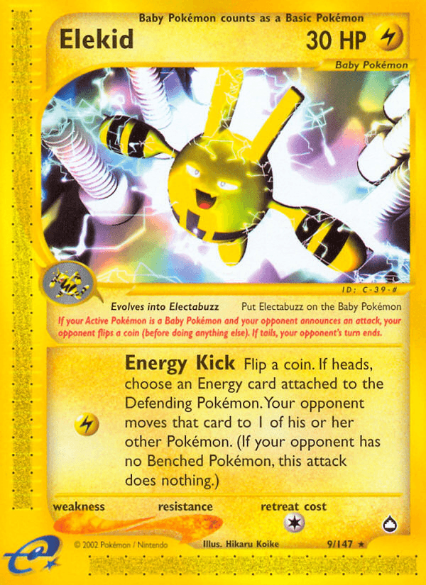 Carta Elekid 9/147 do set Aquapolis — Pokémon TCG | Bynx