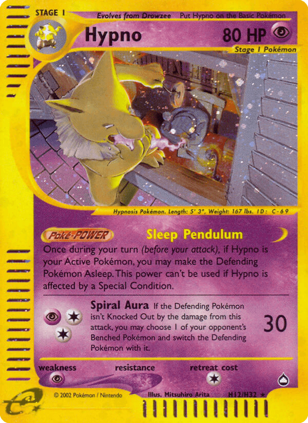Carta Hypno H12/147 do set Aquapolis — Pokémon TCG | Bynx