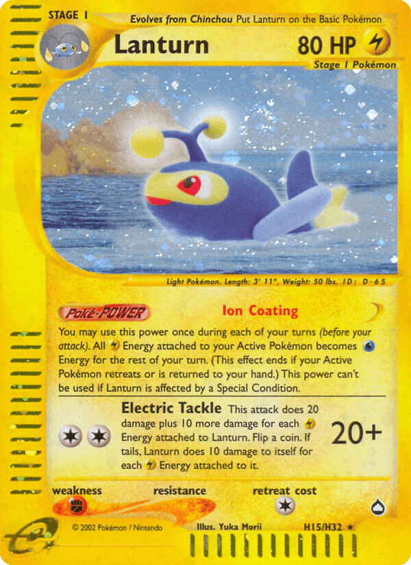 Carta Lanturn H15/147 do set Aquapolis — Pokémon TCG | Bynx