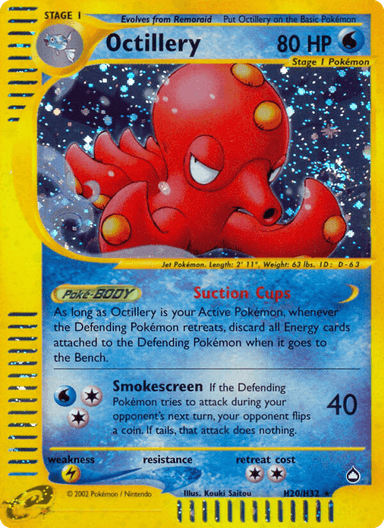 Carta Octillery H20/147 do set Aquapolis — Pokémon TCG | Bynx