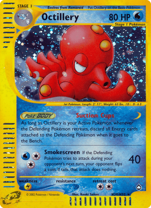 Carta Octillery H20/147 do set Aquapolis — Pokémon TCG | Bynx