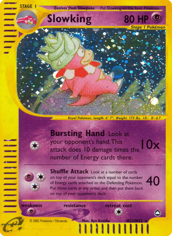 Carta Slowking H22/147 do set Aquapolis — Pokémon TCG | Bynx