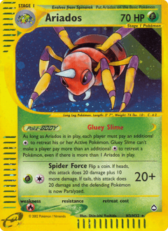 Carta Ariados H3 do set Aquapolis — Pokémon TCG | Bynx