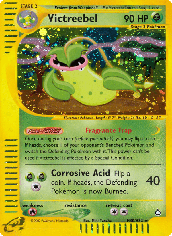 Carta Victreebel H30/147 do set Aquapolis — Pokémon TCG | Bynx
