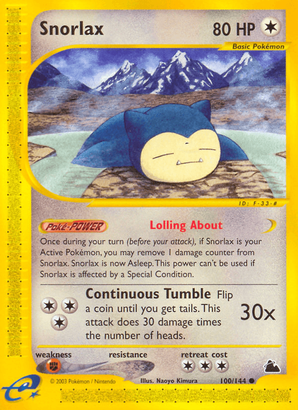 Carta Snorlax 100/144 do set Skyridge — Pokémon TCG | Bynx