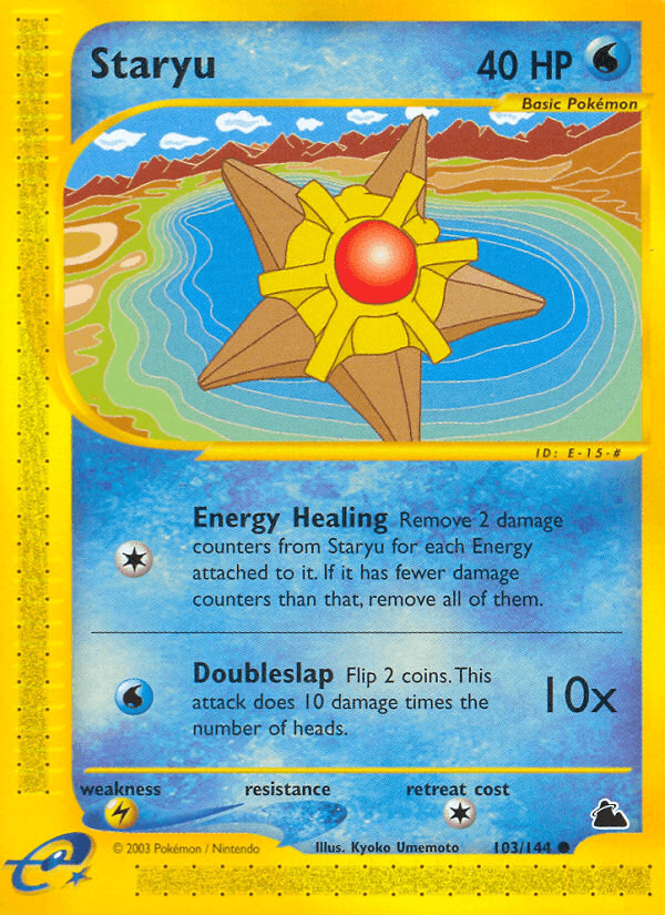 Carta Staryu 103/144 do set Skyridge — Pokémon TCG | Bynx