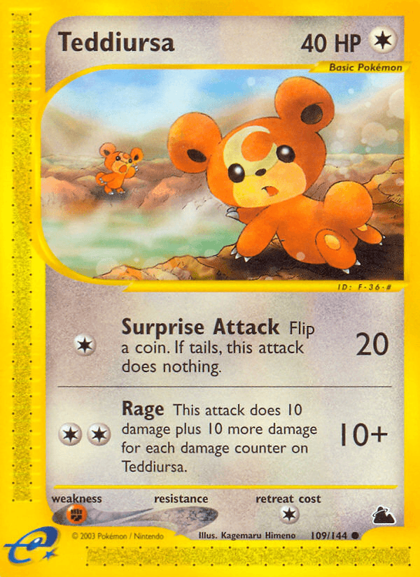 Carta Teddiursa 109/144 do set Skyridge — Pokémon TCG | Bynx