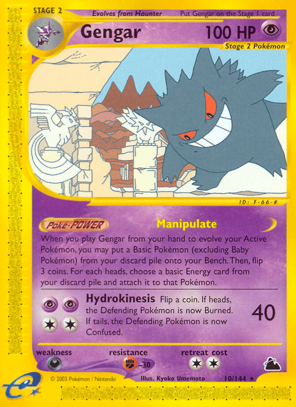 Carta Gengar 10/144 do set Skyridge — Pokémon TCG | Bynx